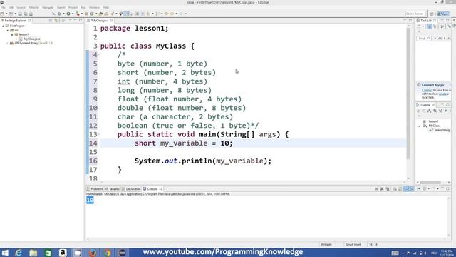 Variables and Types in Java