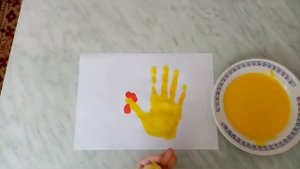 Нетрадиционная техника рисования ладошками "Петушок" 1 младшая группа-2