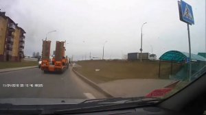 Поворот длинномера
