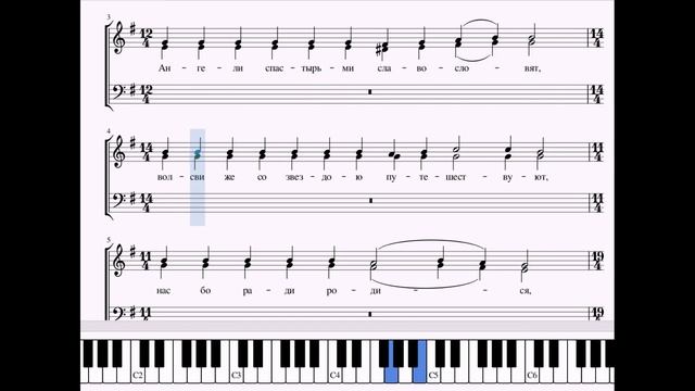 Кондак Рождества Христова (глас 3_СОПРАНО и АЛЬТ) смотреть онлайн