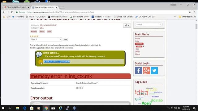 How to install Oracle Database 11g R2 on Oracle Linux 7.5 (Core) with Xming X Server and Putty.