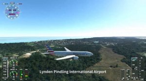 American Airlines Boeing 777-200 landing at Nassau Airport (LPIA)- The Bahamas