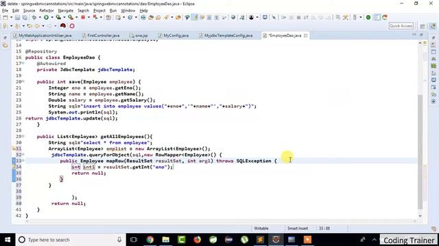 14  Spring 5 MVC JDBC Form Tutorial  AnnotationJavaConfig Example JDBCTEMPLATE
