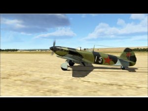 Як9 против Bf109G2, бой над аэродромом