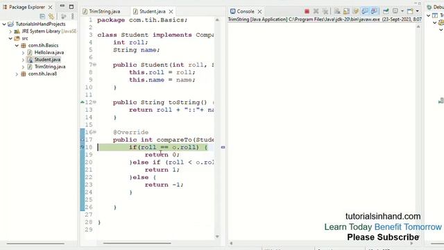 comparable interface in java example | sort list of objects in java #viral #javaforbeginners смотреть онлайн