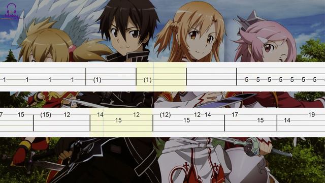 Sword Art Online - "Crossing Field" [Bass Tabs Tutorial] смотреть онлайн