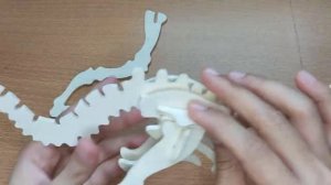 Assemble a beautiful wooden fossil dinosaur | Wood crafts