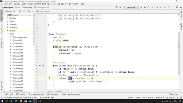 Java - урок 44.2 (Зачем нужно переопределять equals() и hashCode())