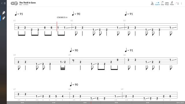 BB King - The Thrill Is Gone (BASS TAB PLAY ALONG) смотреть онлайн