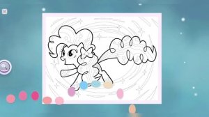 Раскраска Милая Пони ПИНКИ ПАЙ. My Little Pony. Обзор игр для детей