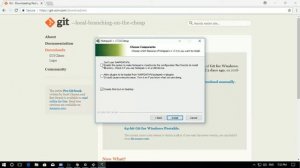Installing and verifying the Source control system: Git on windows operating system