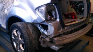 Mercedes ML, ремонт крыла и бампера.Ремонт после дтп.