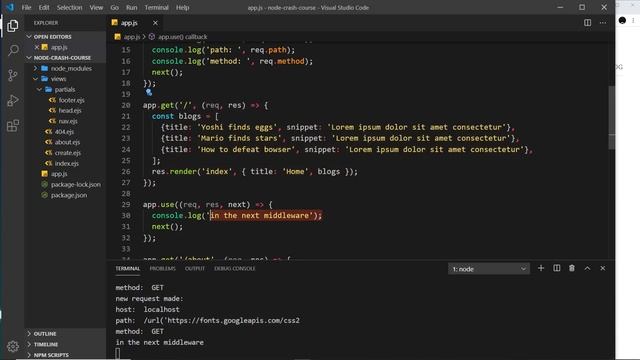 Node.js Crash Course Tutorial #8 - Middleware смотреть онлайн