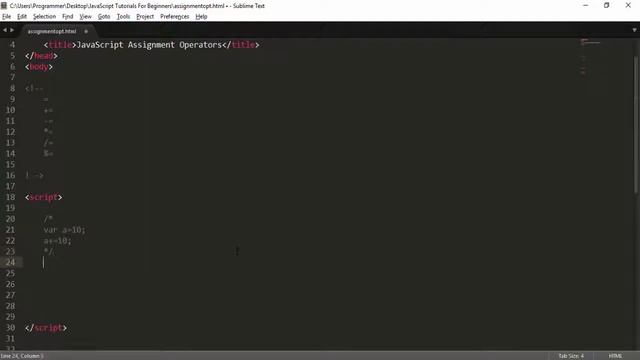 Java Script Tutorial For Beginners  Assignment Operators  in JavaScript