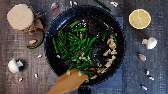 Невероятно Вкусная Стручковая Фасоль с Грибами. Легкий Гарнир из Фасоли | Во Меню Просто и Вкусно