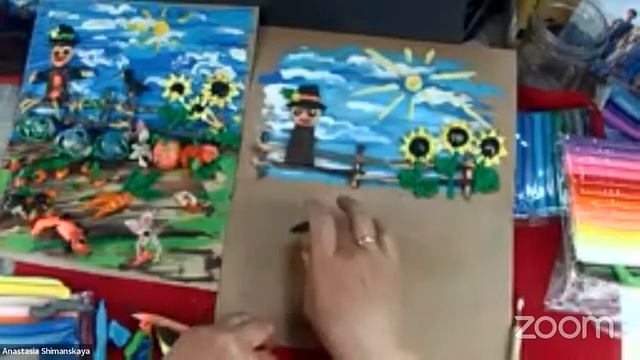 Как нарисовать картину пластилином? Урок пластилиновой живописи для детей-билингвов смотреть онлайн