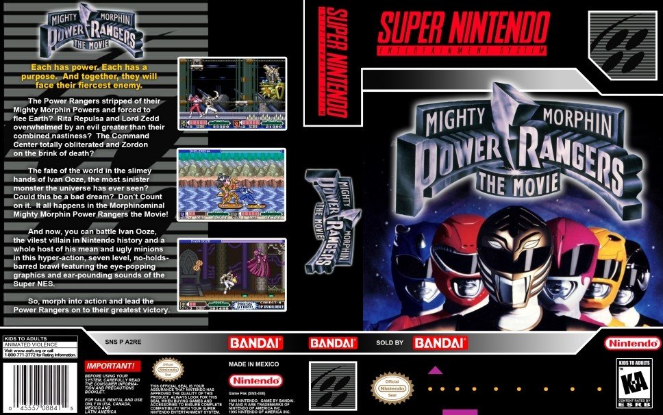 Super Nintendo (Snes) 16-bit Mighty Morphin Power Rangers The Movie Полное прохождение