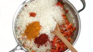 Рис с морепродуктами и овощами