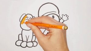 Как нарисовать Покойо и собачку Лула | Покойо | мультик раскраска для детей