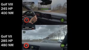 Golf MK7 GTE (Stage 1) vs MK8 GTE (Stock) 100-200 km/h Dragy