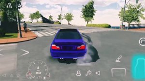 BMW ездит по городу в игре car parking.  песня  Симпа полюбила