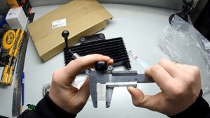 Радиатор масляный на питбайк (в сборе)/ Oil cooler on a pit bike (assembled)