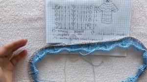 Летнее платье спицами узором зигзаг, миссони