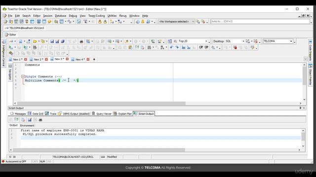 Comments in PLSQL - Types of Comments - PLSQL in Depth A Comprehensive Guide