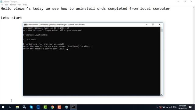 How uninstall ords from oracle apex | remove ords 19.4 смотреть онлайн