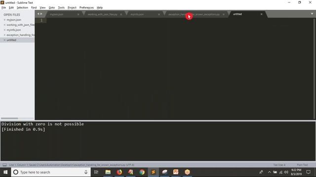 67.Complete Python Basics for Automation - Exception Handling for known Exceptions
