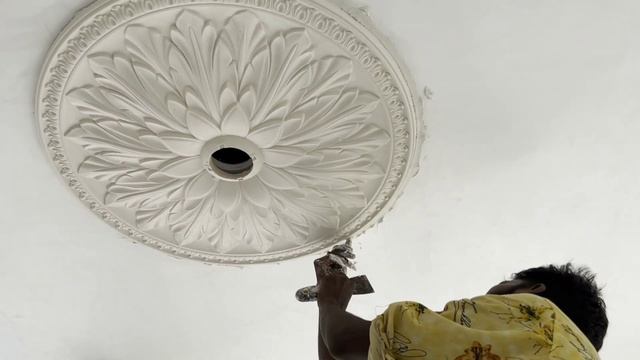 How to install gypsum plaster ceiling medallion is very easy смотреть онлайн