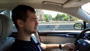 Как работает  система помощи движению по полосе FORD FUSION usa + немного про круиз, тест за городо