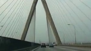 Crossing the Panyu Bridge in Guangzhou