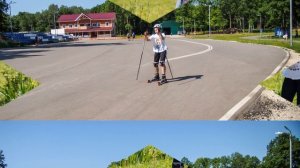 Тренировка на лыжероллерной трассе им. Веденина. г. Тула.