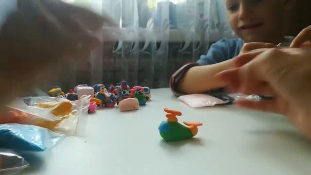 Лепим с мамой автопарк. Поделки из массы для лепки. смотреть онлайн
