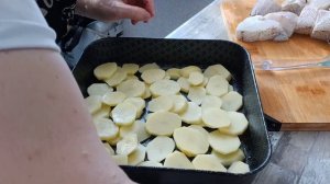запеченый макрурус с картофелем.