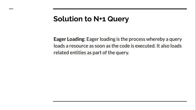 What do you mean by N+1 query? How you can resolve N+1 query? Explain by an example. смотреть онлайн