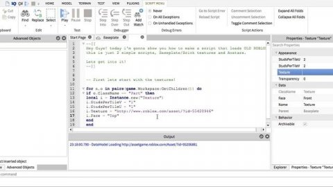 Scripting #2 | Old ROBLOX Scripts: Textures | Part 1