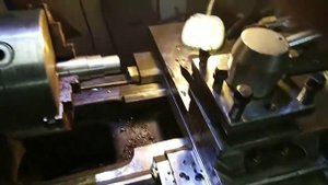 16Б16КП проба станка после шабрения. Отрезка и проточка 6-8мм