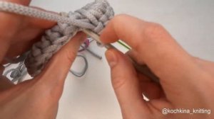 Простой узор. Корзина крючком из полиэфирного шнура.