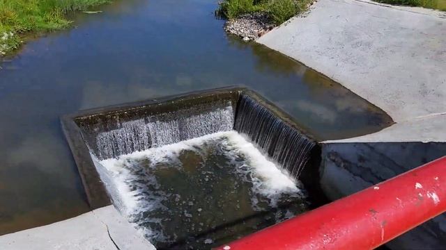 Сток воды из озера в ручей    селе Николаевка, Владимирская Область 20170807 133336 смотреть онлайн