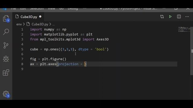 How to draw Cube (3D) shape in Python Matplotlib смотреть онлайн
