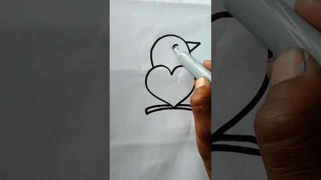 #❤️=how to make bird short painting#