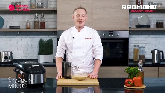 Бананово ореховый кекс в умной мультиварке REDMOND SkyCooker M800S смотреть онлайн