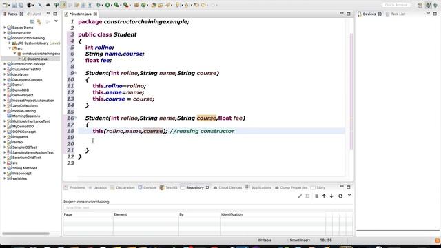 5.4 what is constructor chaining in java - using this keyword in java with example