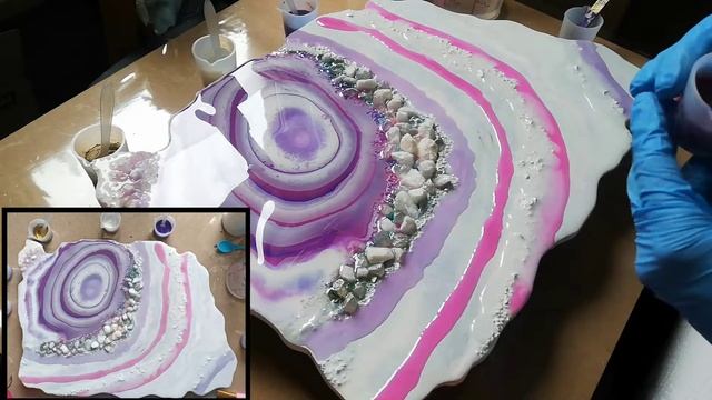 #175 How to FIX a failed Epoxy RESIN Pour / GEODE Tutorial / Can you Paint over Resin? Part 2 смотреть онлайн