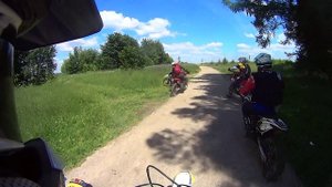 Эндуро покатушка, страшный момент попал на камеру.