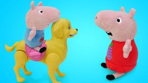 Джордж завел собаку - Видео Свинка Пеппа на русском языке - Весёлые истории про мягкие игрушки