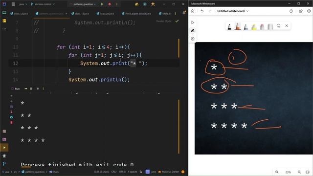 Java tutorial for beginners |  Star Patterns Questions In Java | java full course.