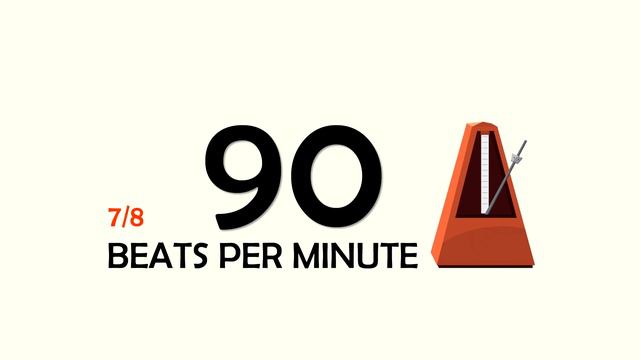 90 BPM 7/8 Metronome смотреть онлайн